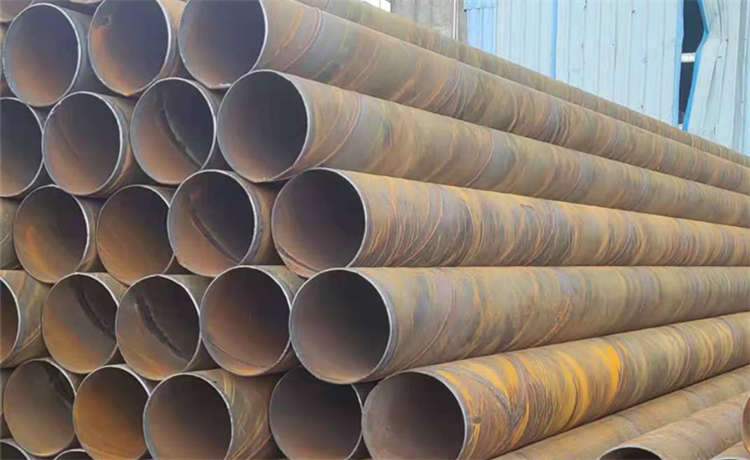 1650打樁螺旋管廠家，鋼材場(chǎng)鋼護(hù)筒加工，2320-10mm螺旋管，內(nèi)直徑450mm螺旋焊管